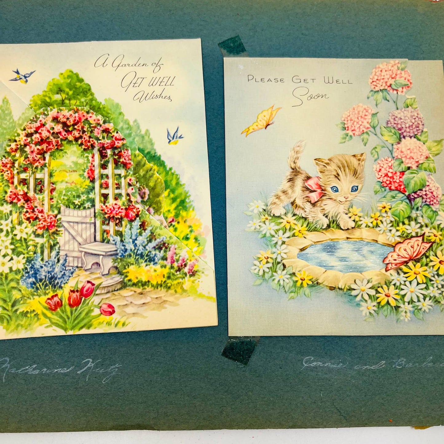 1953 Scrapbook of Get Well Cards Doris H Sweger Harrisburg PA BA1