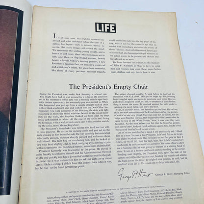 Life Magazine President John F. Kennedy November 29 1963 Memorial Edition BA1