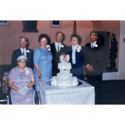 1967 Original Color Slide 40th Anniversary Party Cake Set of 5 2x2 TK2-S4-31