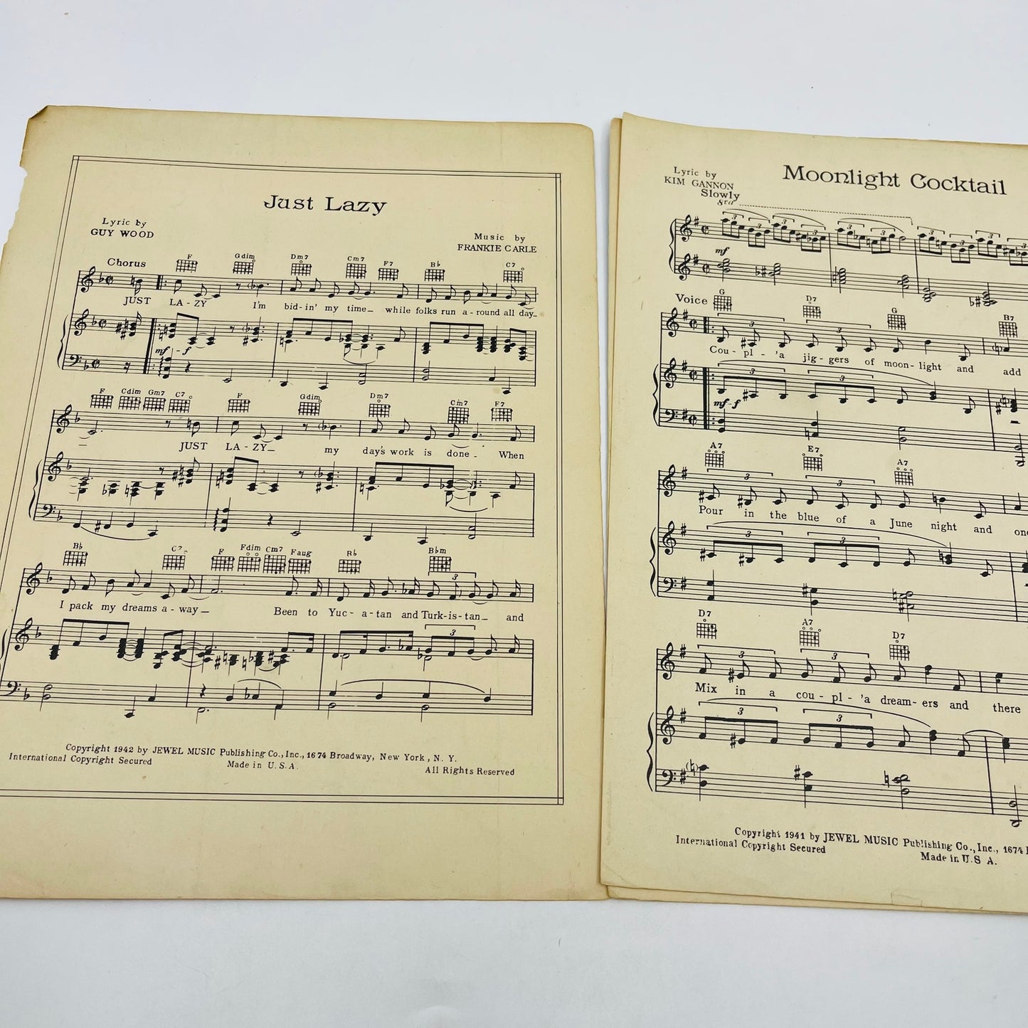 1942 Glenn Miller Moonlight Cocktail Sheet Music V37-4