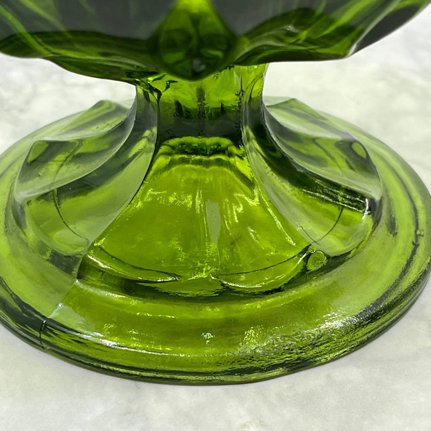Vintage Anchor Hocking Fairfield Green Ice Cream Dessert Sorbet Bowl 3.5x4.5 TC4