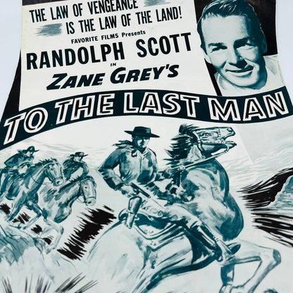 Zane Grey's To the Last Man Original Pressbook Randolph Scott 11x17 FL1