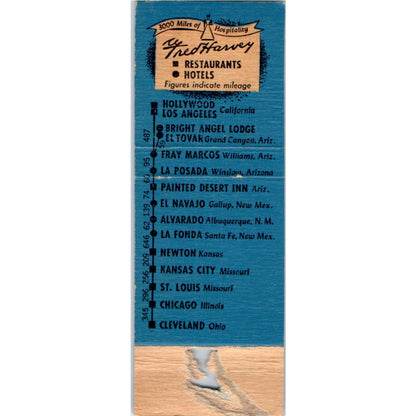 Fred Harvey Hotel El Tovar Grand Canyon AZ Advertising Matchbook Cover MM9-1
