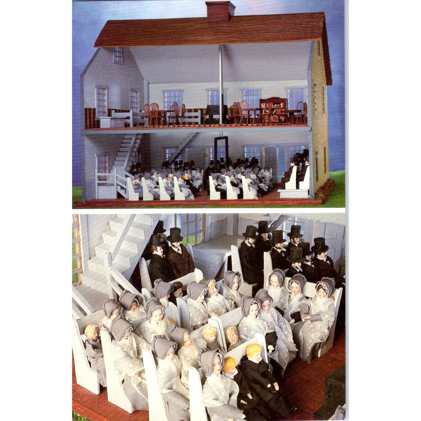 Old Quaker Meeting House Good Fairy Doll Museum Crawford Original Postcard PB7