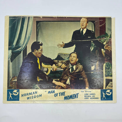 1955 Man of the Moment Norman Wisdom Lana Morris 11x14 British Lobby Card 2 FL4