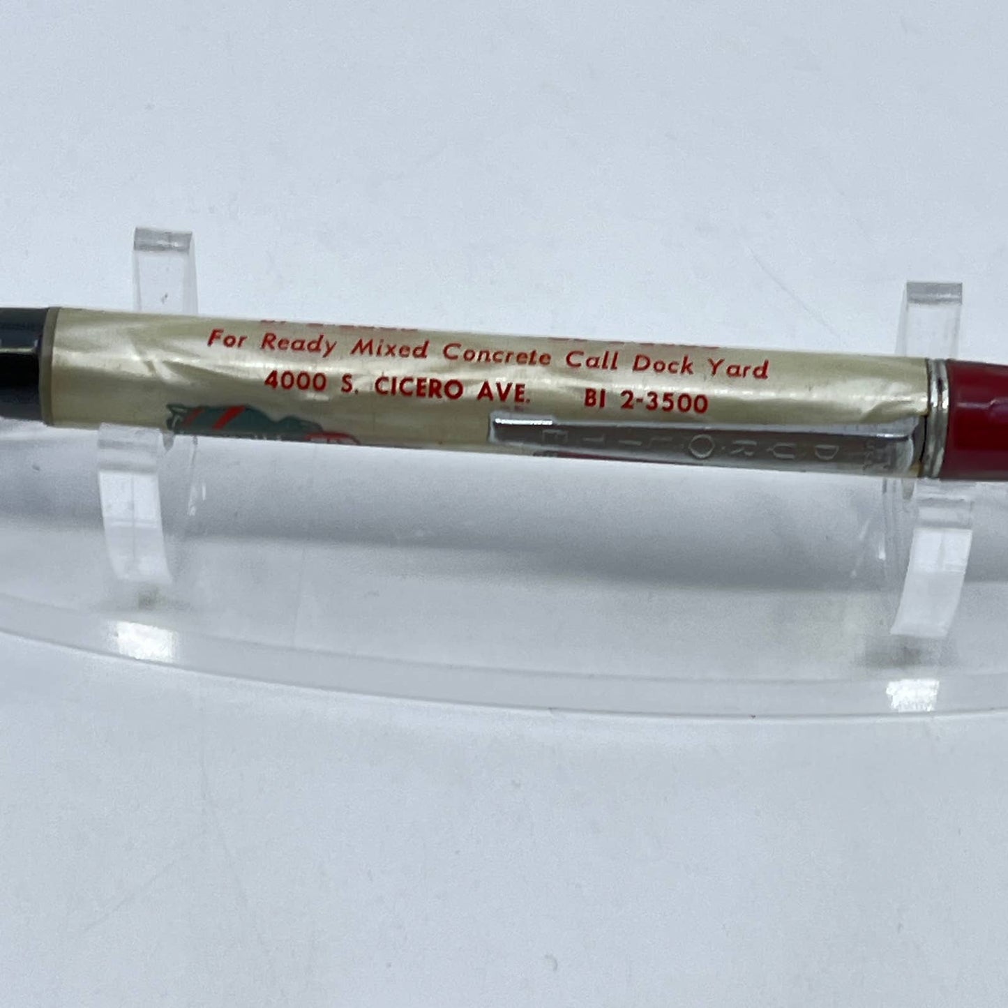 Vtg Mechanical Pencil Celluloid Marble Edmier Excavating Cicero Ave Chicago SD7