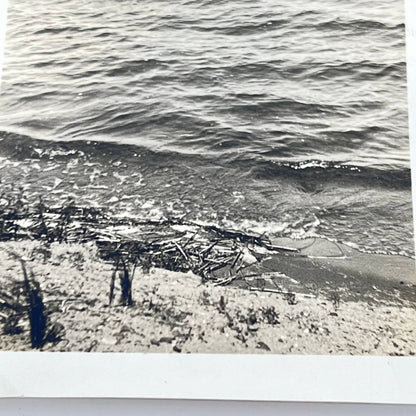 1940s Photograph or Boat Sailing on Lake Bemidji Minnesota ~3x4” SC8