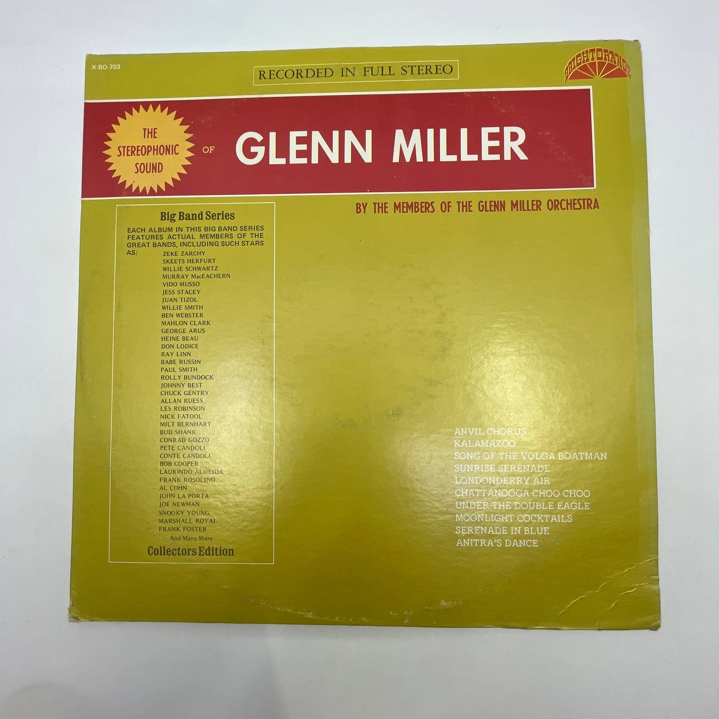 LP Record Album Glenn Miller By The Members Of The Glenn Miller Orchestra TI4