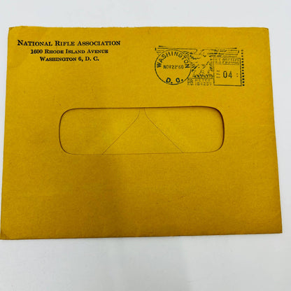 1960 Letter from NRA National Rifle Association Service Pistol Facts D5