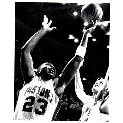 1989 Press Photo Basketball NBA Detroit Pistons Mark Aguirre 8x10" AD3