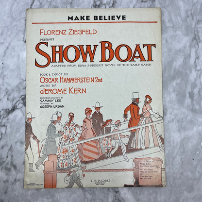 1928 Florenz Ziegfield Presents 'Show Boat' Sheet Music Oscar Hammerstein￼ V41-3