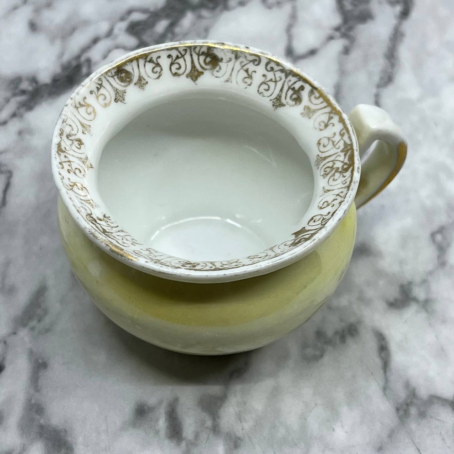 Vintage Porcelain Lusterware Sugar Bowl Doll Tea Party 2” TJ5