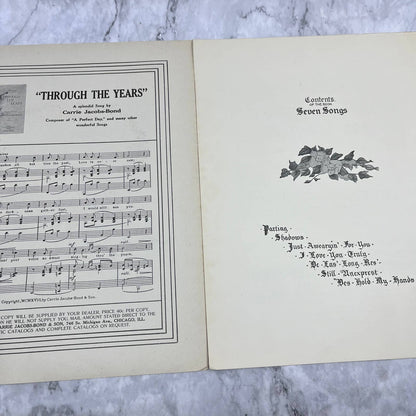 I Love You Truly - Carrie Jacobs-Bond - 1906 VINTAGE Sheet Music TH5