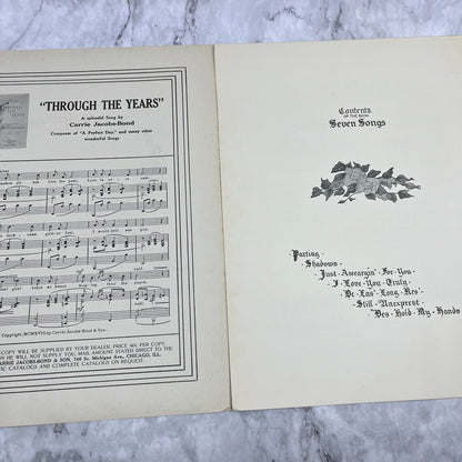 I Love You Truly - Carrie Jacobs-Bond - 1906 VINTAGE Sheet Music V38