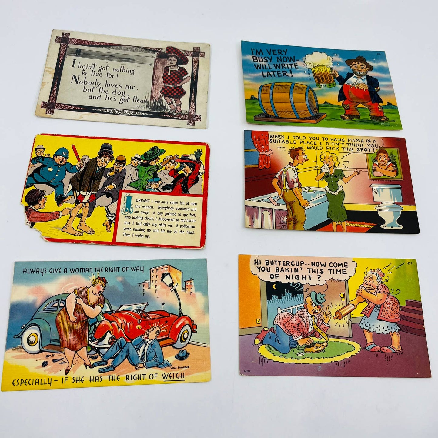 Vintage 1900-70s LOT OF 42 HUMOR Post Cards EA3