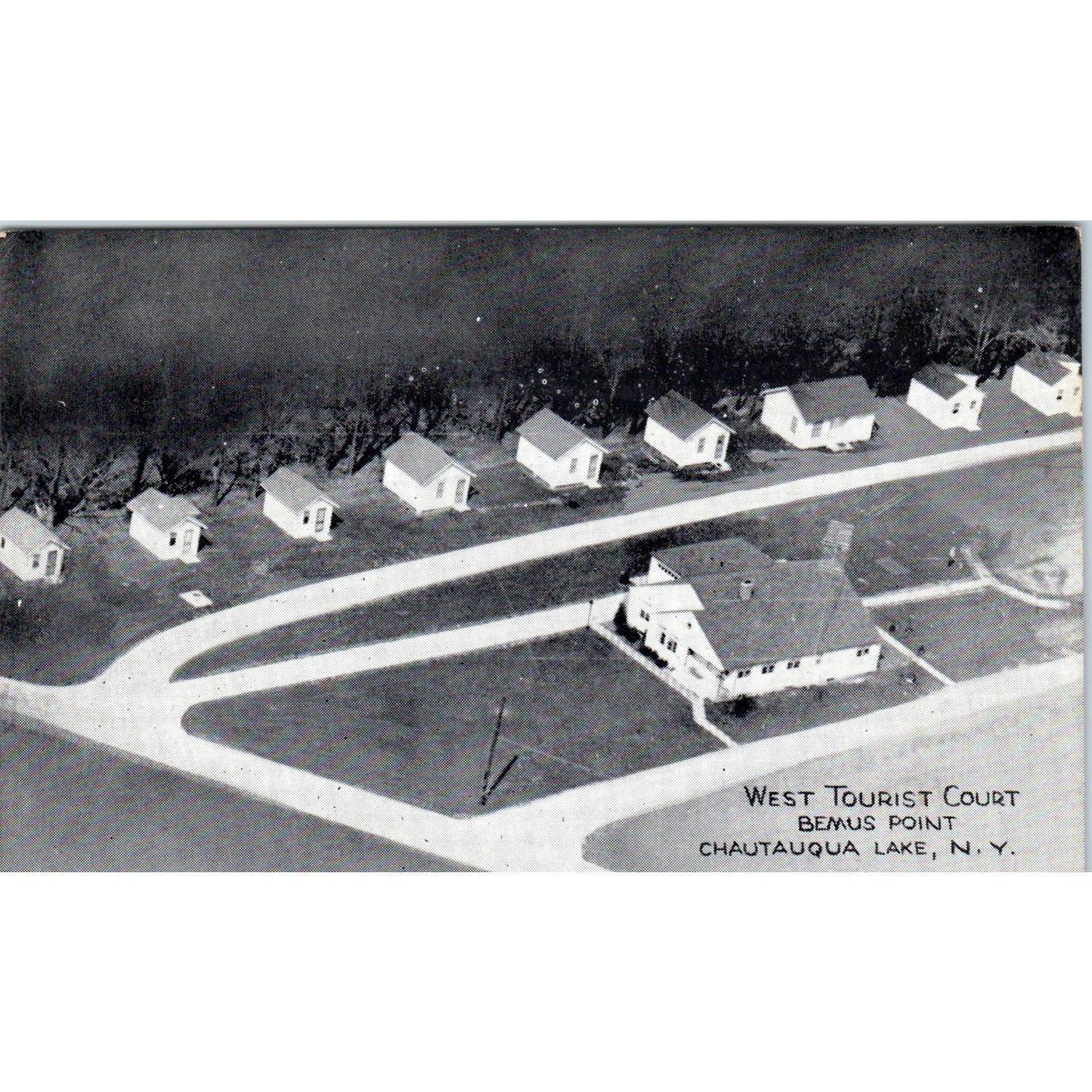 West Tourist Court Bemus Point NY Chautauqua - Original RPPC Postcard TJ9-P1