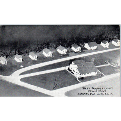 West Tourist Court Bemus Point NY Chautauqua - Original RPPC Postcard TJ9-P1