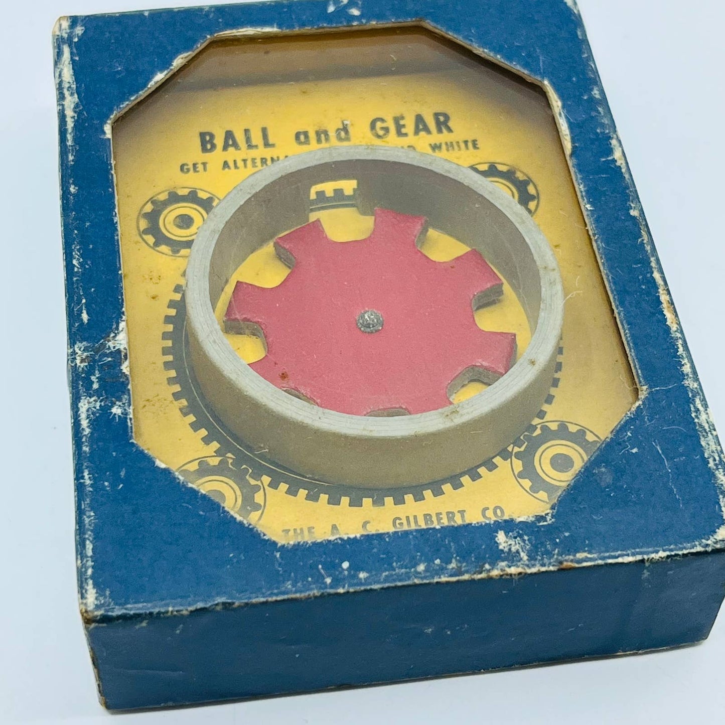 1940s Vintage Ball and Gear AC Gilbert Puzzle Toy Game 3 x 4.5 TD2