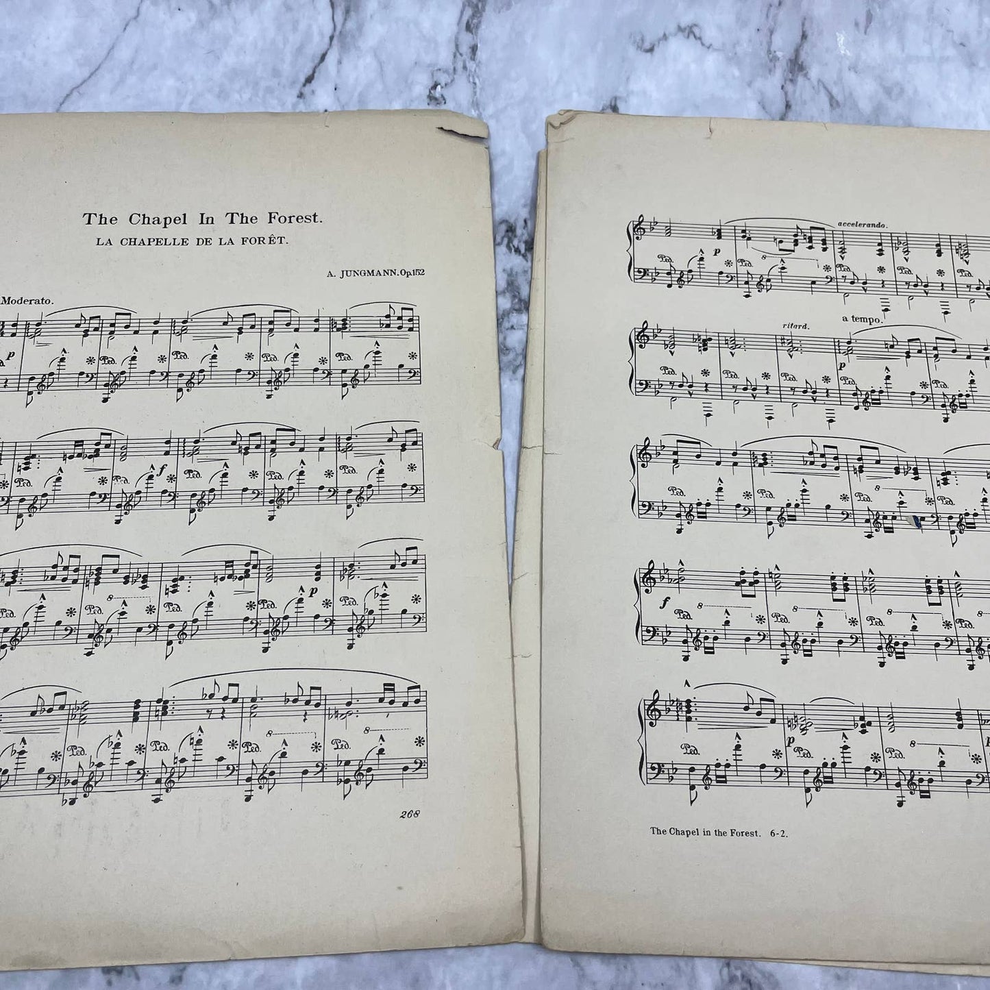 1914 Chapel In The Forest Sheet Music by A. Jungmann TH1