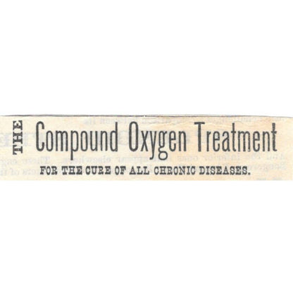 The Compound Oxygen Treatment Starkey & Palen Philadelphia - Ad 1878 TJ7-L2-3