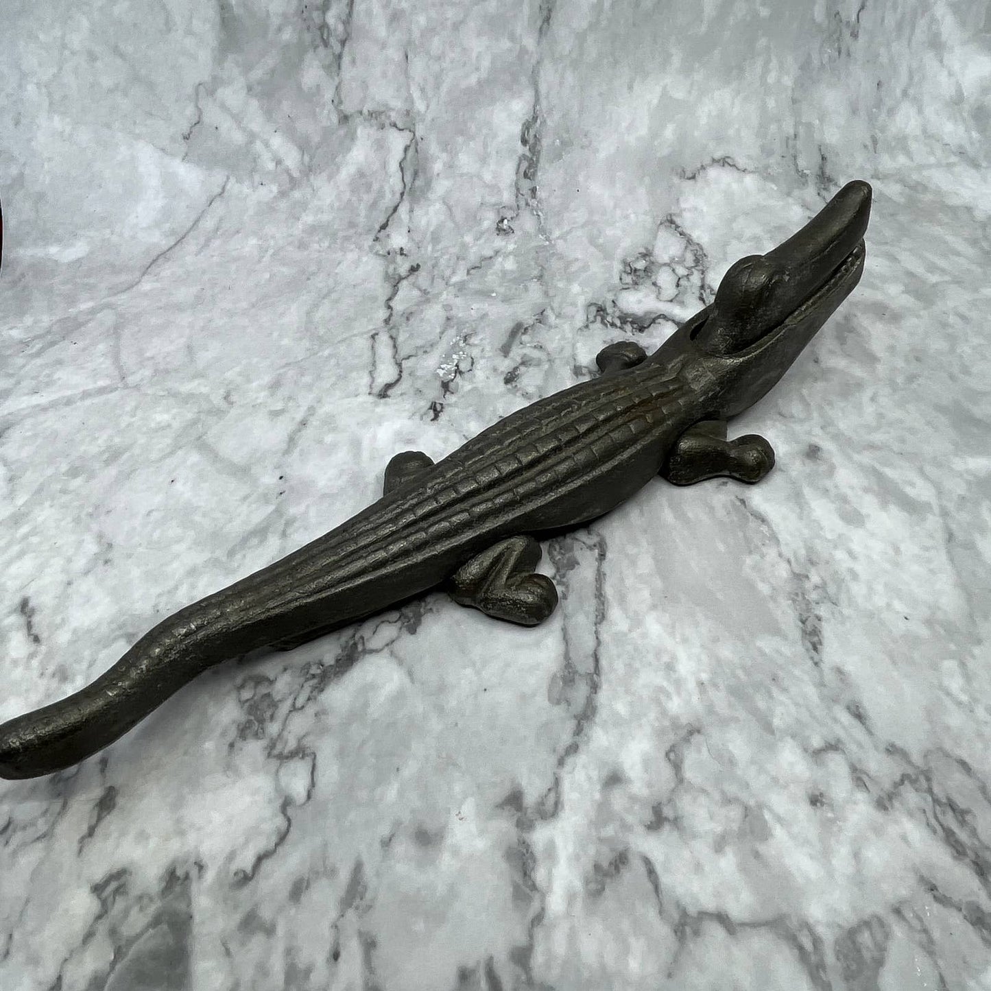 Vintage 13” Heavy Cast Iron Alligator Crocodile Antique Nut Cracker Stehedco TJ8