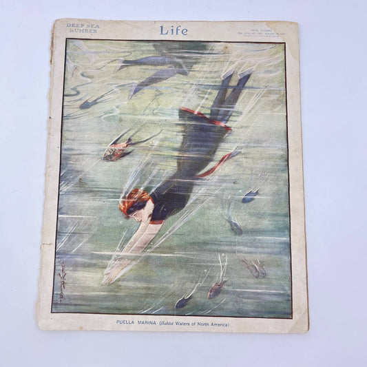Life Magazine – August 10, 1911 (# 1502) – Rea Irvin – Deep Sea Number TF7