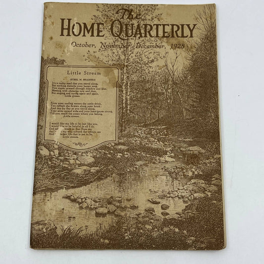 The Home Quarterly Magazine 1928 Oct Nov Dec Little Stream Poem TG6