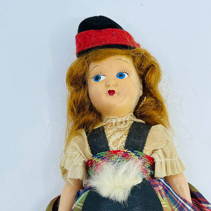 MOLLYE Scottish Lassie Doll International Doll Co. 9” Hard Plastic TE1