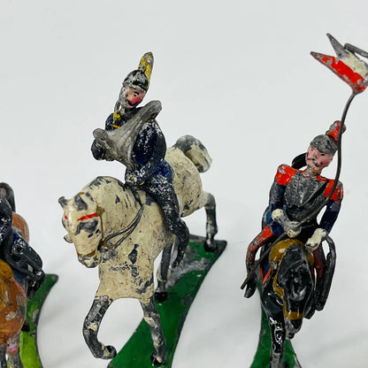 1880s British Army Horse Guard Soldiers Painted Lead Toys Set of 7 SB5