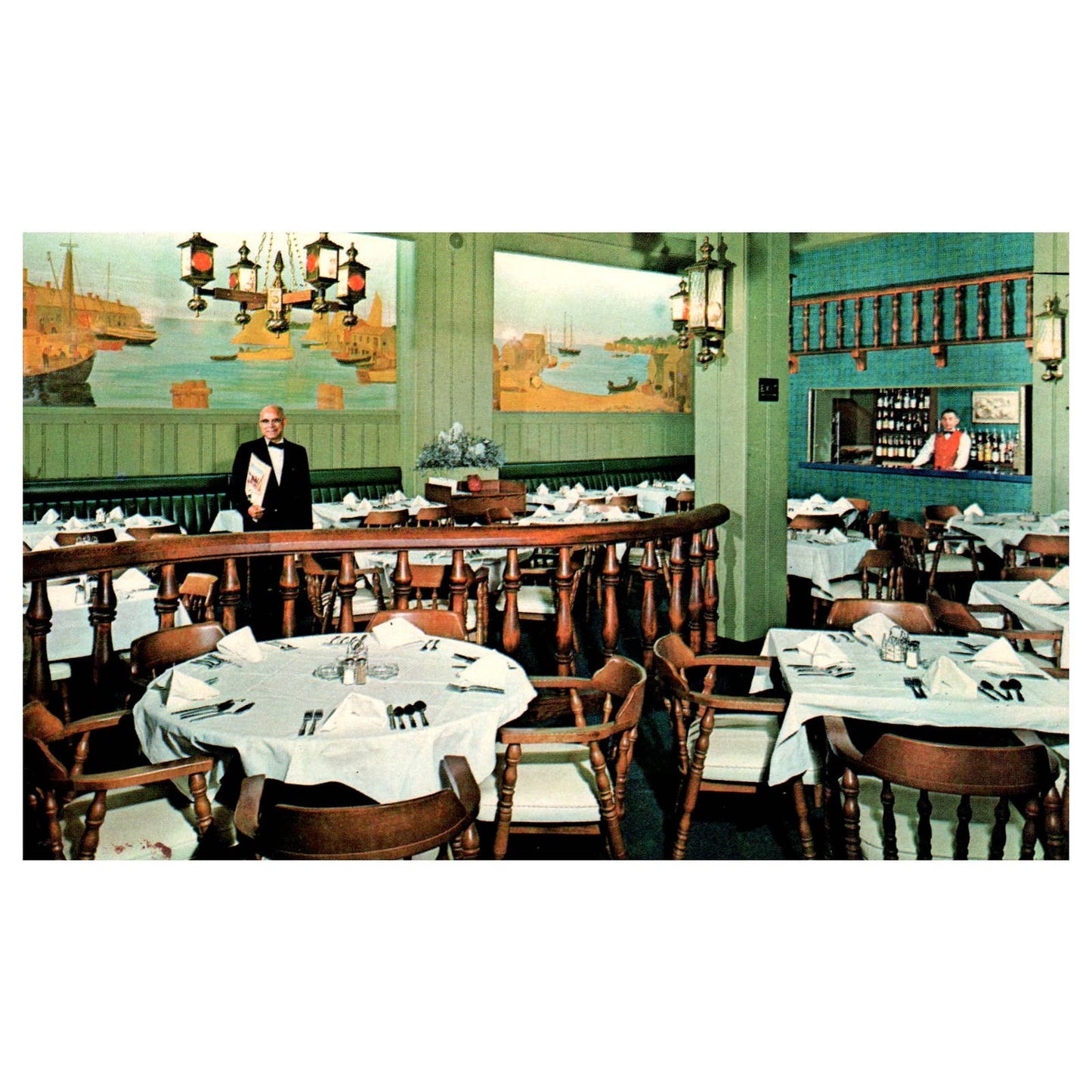 Vintage Postcard - O'Donnell's Sea Grills Washington DC Bethesda Maryland TJ6-1