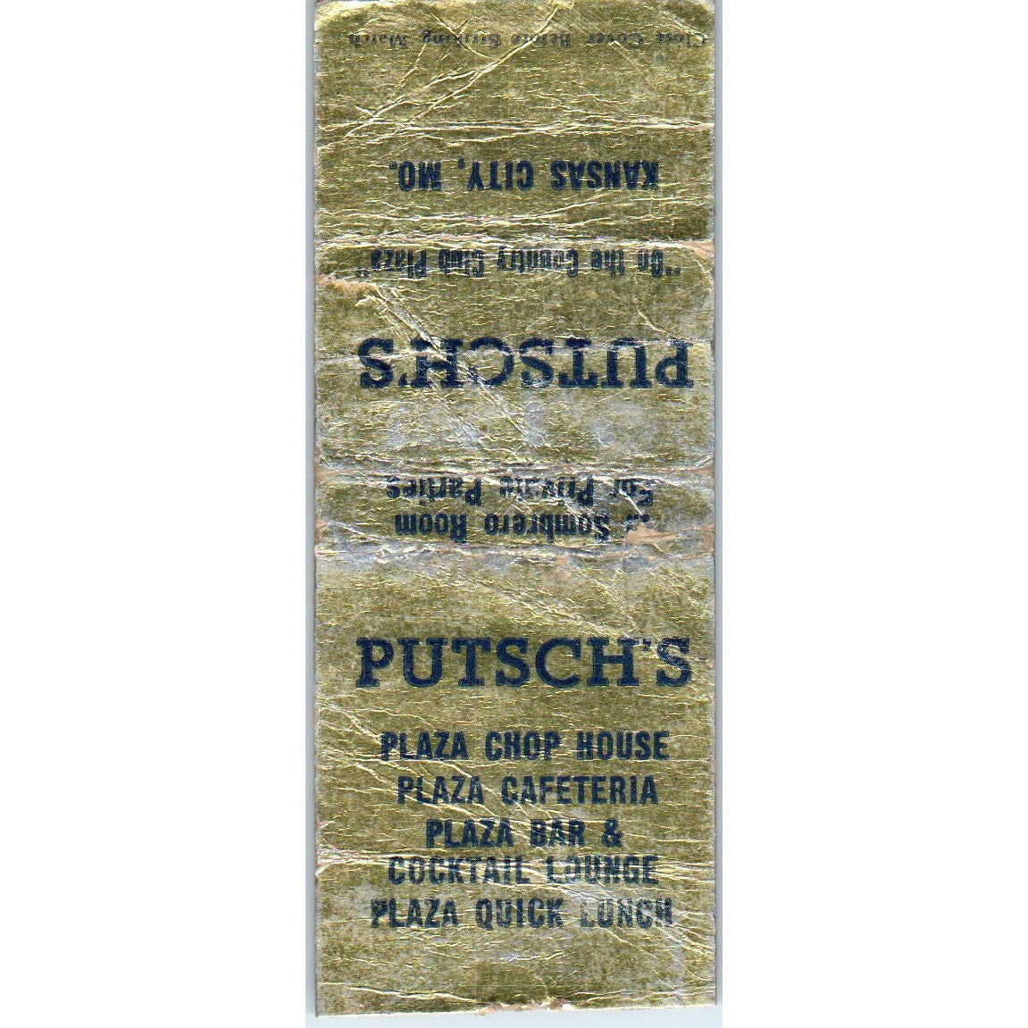 Putsches Country Club Plaza Kansas City MO Advertising Matchbook Cover MM9-5