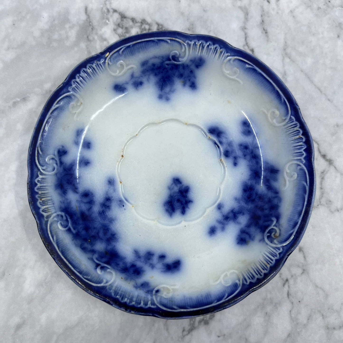 Vintage Fine China Saucer ONLY Grindley MARECHAL NEIL Flow Blue TA7-12