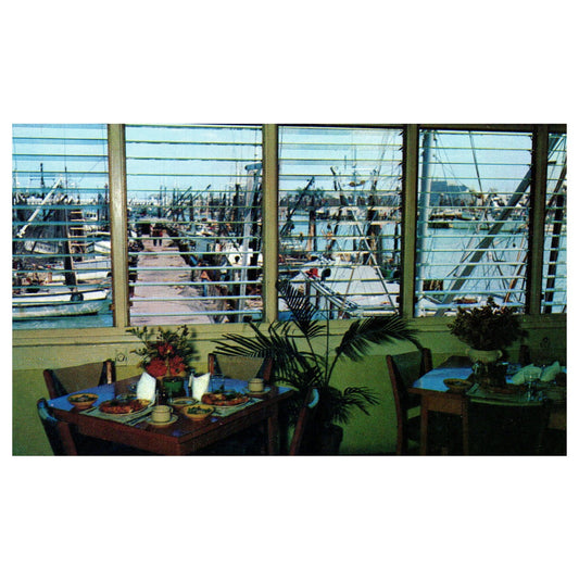 Vintage Postcard - Dining Room of A&B Lobster House Key West FL P4-6