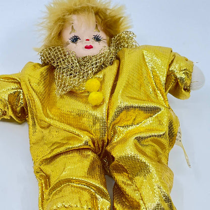 Vintage Collectible Classic Treasures Doll Zandra Porcelain Clown Face TE6
