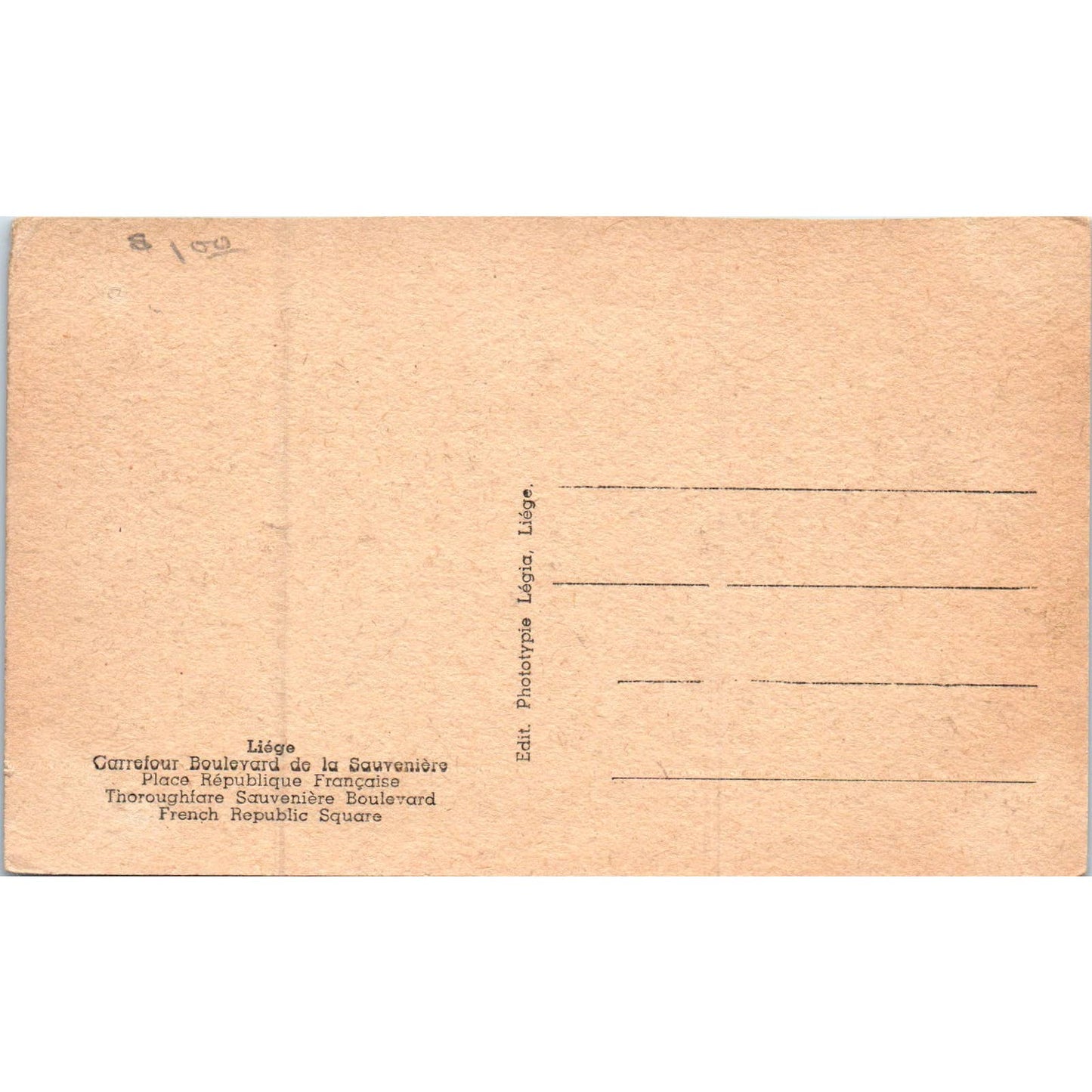 Liège Carrefour Boulevard de la Sauvenière Original Postcard TK1-P20