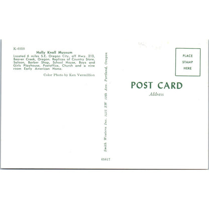 Holly Knoll Museum Beaver Creek Oregon Original Postcard PB10