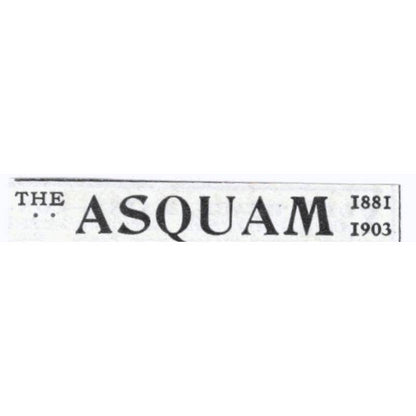 The Asquam Hotel Holderness NH Geo. E. Jewell - 1903 Original Ad TJ8-7-8