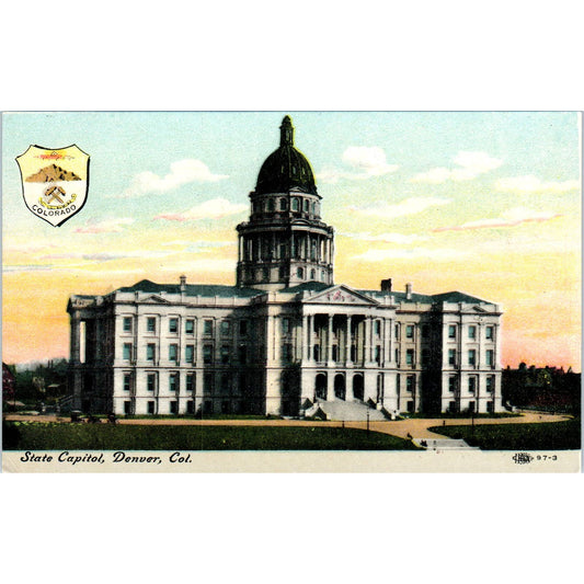 State Capitol c1910 Denver Colorado Original Postcard TK1-28