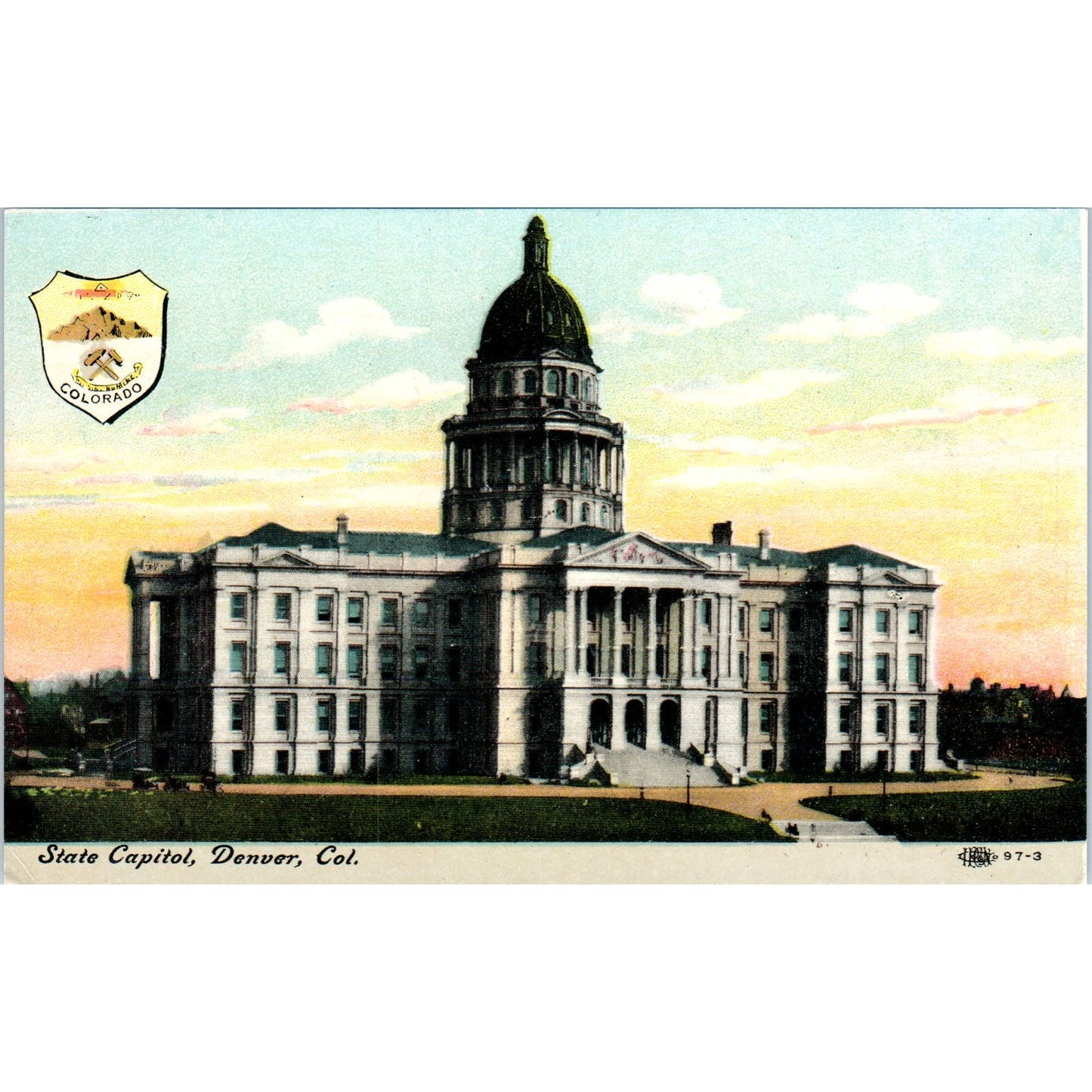 State Capitol c1910 Denver Colorado Original Postcard P2-2