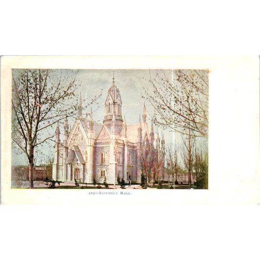 Assembly Hall Salt Lake City Utah c1905 Original Postcard TK1-P18