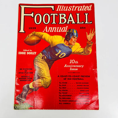 Illustrated Football Annual 1939 Magazine Sid Luckman Dooley Good Condition BA3