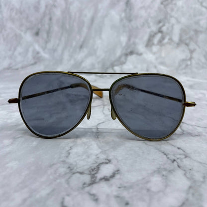 Vintage Solid Brass Aviator Sunglasses 5” TA9