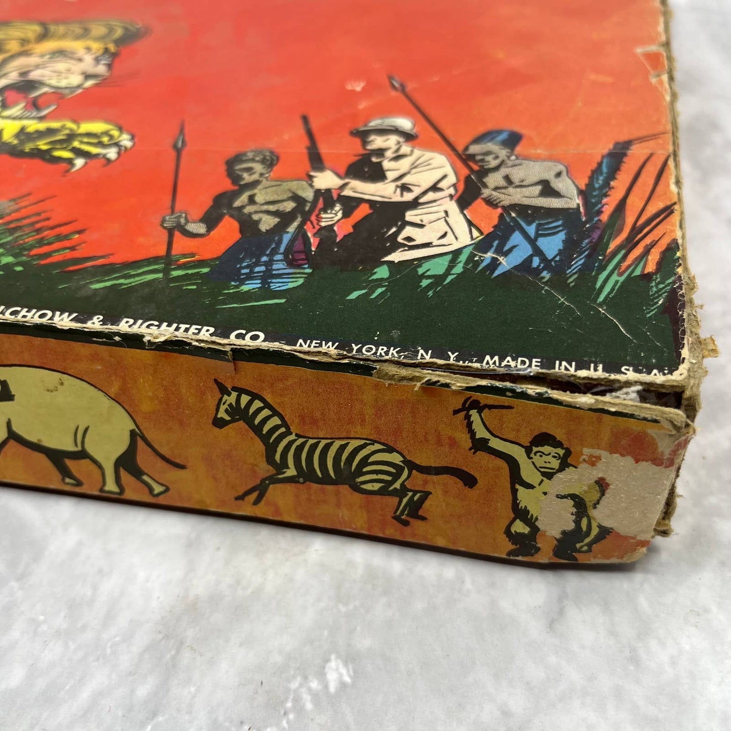 RARE Vintage 1950 Selchow & Righter SAFARI Hunting Game Board Game TJ7