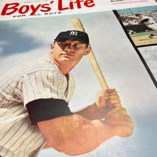 August 1959 Boys' Life For All Boys Magazine Mickey Mantle Yankees Cover TH1