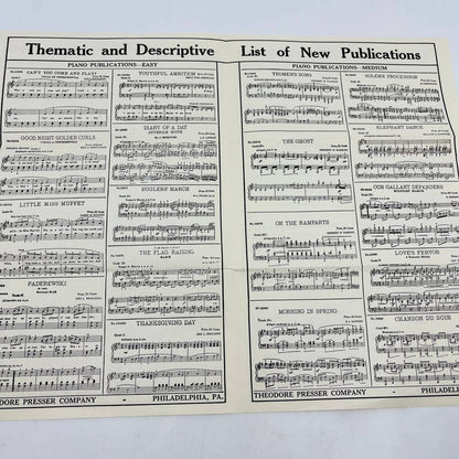 1915 Theodore Presser Co. Sheet Music Order Form and Envelope EA4