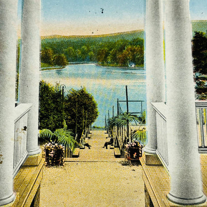 1919 View of the Lake From Hotel Conewago Porch Mt. Gretna PA PA3