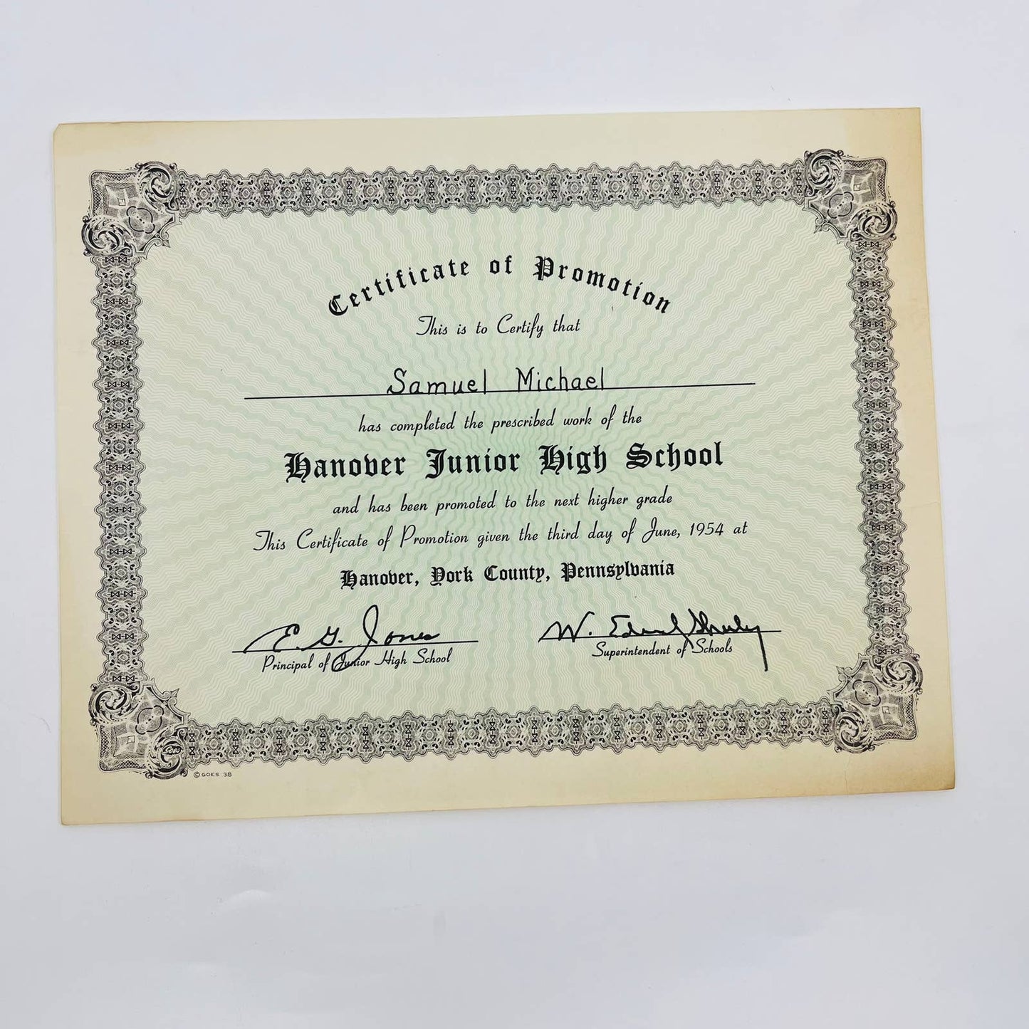 1950s Award Merit Lot of 3 Samuel Michael Hanover York County PA D2