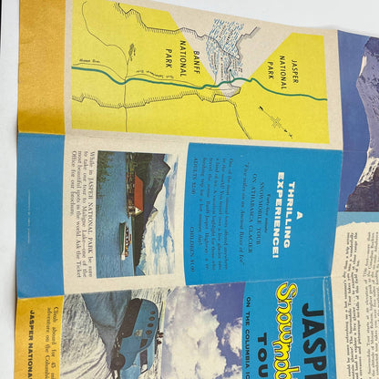 1950s Jasper Snowmobile Tours On the Columbia Ice Fields Travel Brochure AB8