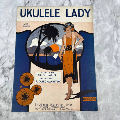 1925 Sheet Music Ukulele Lady Richard A. Whiting Irving Berlin TH5
