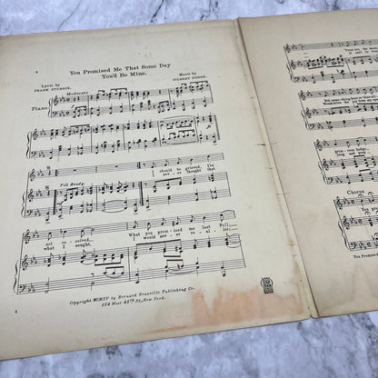 1915 You Promised Me Someday That You'd Be Mine Sheet Music Granville V41-1